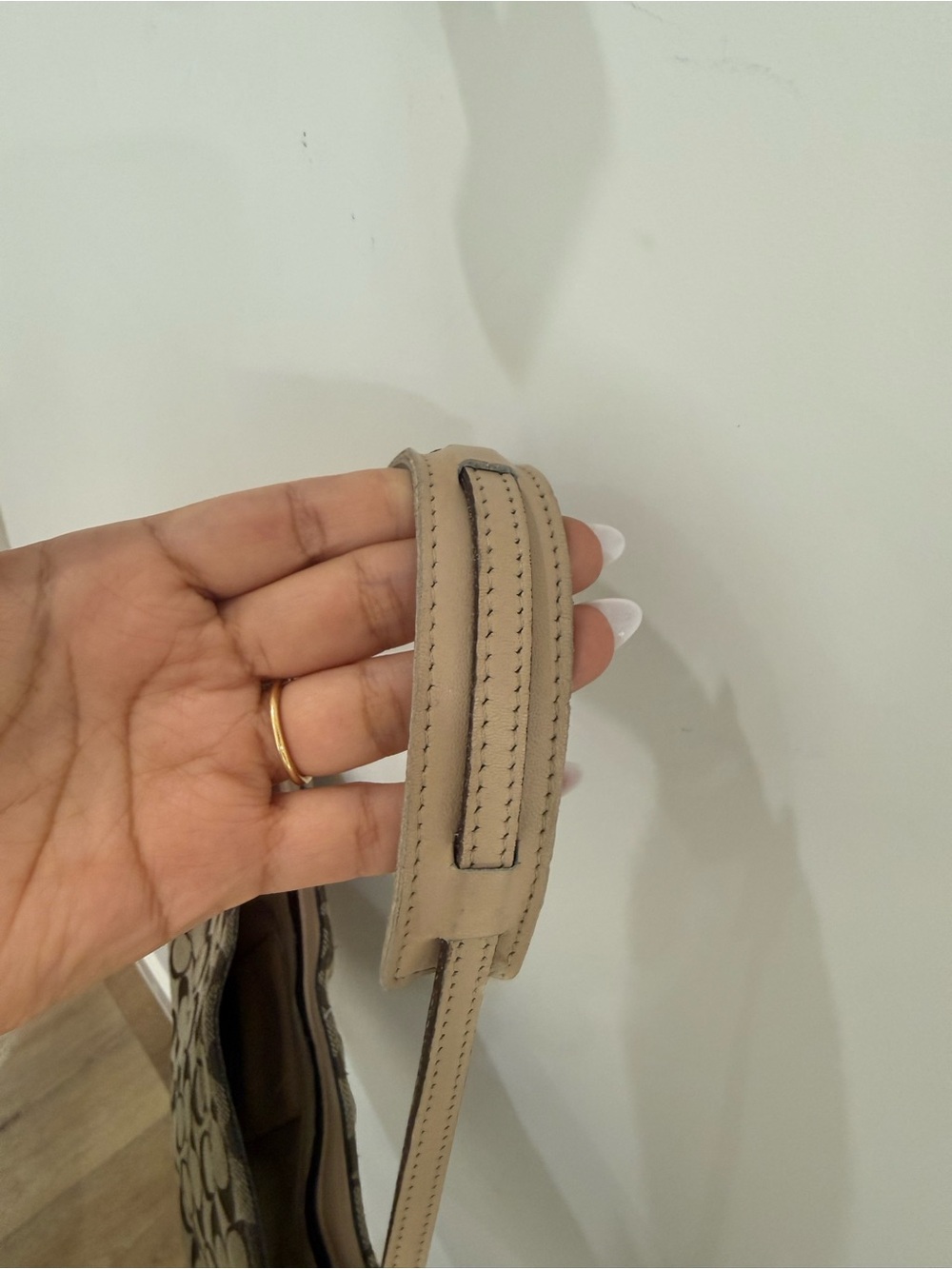 Coach Monogram Shoulder Bag in Brown and Tan - Picture 9 of 9